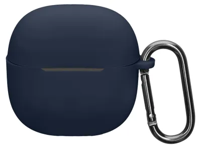 Produktbild von kwmobile Schutzhülle für Xiaomi Redmi Buds 6 Lite Hülle - TPU Silikon Case für Kopfhörer Ladecase - stoßfestes Cover mit Karabiner - Dunkelblau