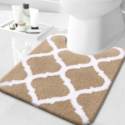 Zdjęcie produktu dla Zmywalna mata antypoślizgowa do toalety 50x60 cm beżowa