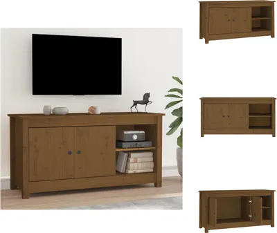 Produktbild von vidaXL TV-Schrank Honigbraun 103x36,5x52 cm Massivholz Kiefer - TV-Möbel