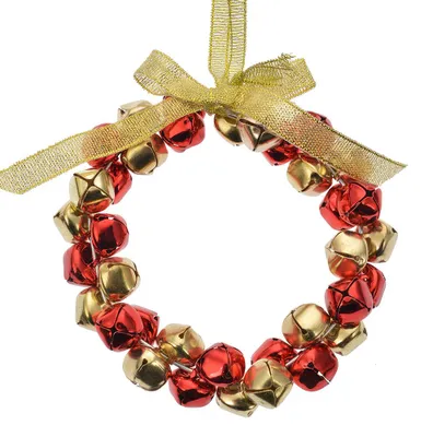 Image de Clayre & Eef Pendentif de Noël Ø 11 cm Rouge Métal