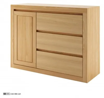 Obrázek produktu pro Venkovský dům komoda z masivního dřeva skříně skříně pravé dřevo dub 140x90cm komody