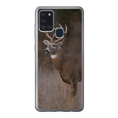 Produktbild von MuchoWow® Handyhülle Schutzhülle Hülle für Samsung Galaxy A21s Herbst - Hirsche - Gras - Natur - Tiere Silikon Softcase Handy Hülle - Hartschale