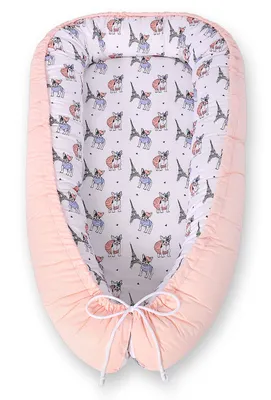 Produktbild von Bobono Babykokon Premium Rosa 95x55 cm mit verstellbarer Höhe und ökologischer Füllung ECO FILLBALL