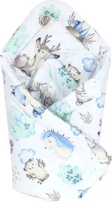 Produktbild von BABYLUX Einschlagdecke BABYHÖRNCHEN 75x75cm Neugeborene 122. Igel&RehBFF