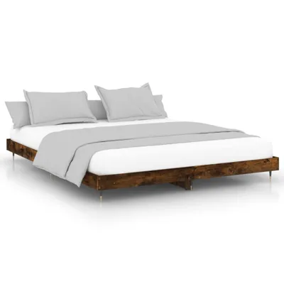 Obrázek produktu pro vidaXL Rám postele bez matrace kouřový dub 120x200 cm materiál na bázi dřeva