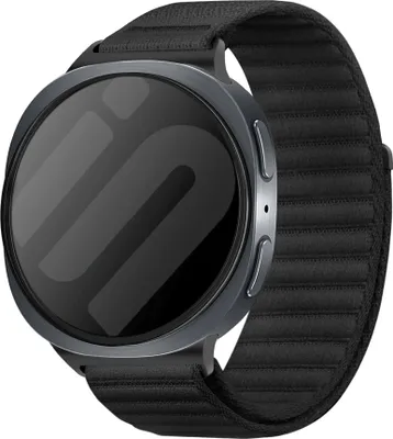 Produktbild von Strap-it Wave Nylonarmband mit Klettverschluss – passend für Samsung Galaxy Watch 8 – 40 mm / Watch 8 – 44 mm / Watch 8 Classic (schwarz)
