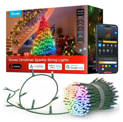 Zdjęcie produktu dla Govee H6870341, Inteligentne oświetlenie sznurkowe, Bluetooth, Zielony, Wielo, Govee Home App, G