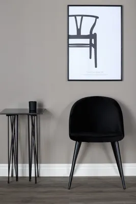 Produktbild von Venture Home Stuhl Velvet Schwarz 2er-Pack