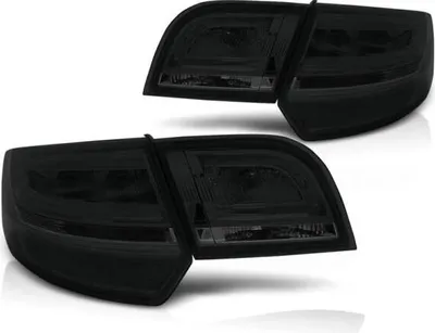 Image de Feux arrière à LED en barre lumineuse adaptés à l'Audi A3 8P Sportback, année de construction 2004-2008, teinte fumée