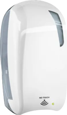 Produktbild von Berührungsloser Desinfektionsspender aus Kunststoff, Infrarotsensor, Sprühfunktion, Nachfüllbar, MP928, Farbe:Weiß/Transparent