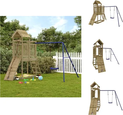 Produktbild von vidaXL Spielturm Imprägniertes Kiefernholz -  Schaukeln & Spieltürme