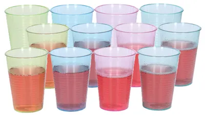 Produktbild von PlasticForte Wasserglaser - 12x - Kunststoff - 200 ml - Trinkglaser