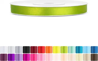 Produktbild von Satinband 6mm Grün - 25 Meter Rolle Geschenk- & Schleifenband