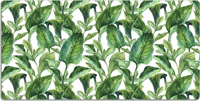 Produktbild von Schreibtischmatte Tischunterlage 90x45 cm Mauspad - Tropische Blätter