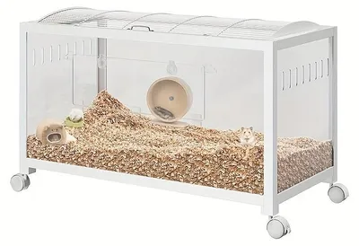 Obrázok produktu pre Klietka pre škrečky – Klietka pre hlodavce – Priehľadný výhľad o 360° – Prenosné klietka – Vetranie – Vhodné pre morčatá