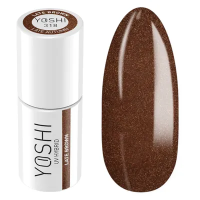 Produktbild von Yoshi | Hybrid-Nagellack - 318 Late Brown - Hybrid-Gellack - Hybridlack - UV LED - 6ml - Profi Qualität - Kastanienbraun