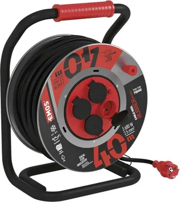 Produktbild von EMOS Gummi-Neopren-Verlängerungskabel, Metalltrommel - 4z, 40m, 2,5mm2