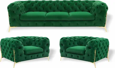 Produktbild von Chesterfield Designe Sofagarnitur 311 Sitz Sofa Couch Stoff Garnitur Polster Set