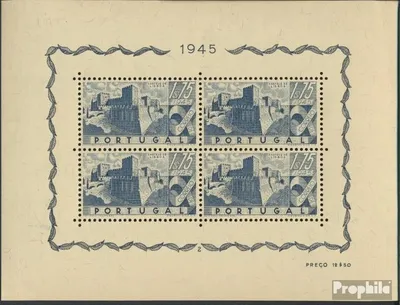 Produktbild von Briefmarken Portugal 1946 Mi Block10 (kompl.Ausg.) postfrisch Portugiesische Burgen