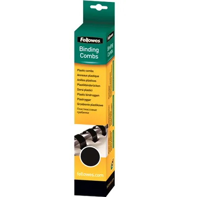 Immagine prodotto di Fellowes Plastikbindercken, DIN A4, 21 Ringe, 6 mm, schwarz