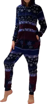 Produktbild von Mädchen Jumpsuit Overall Schlafanzug Onesie – Norweger Sterne Optik – 281 467 97 951 ; navy , 128