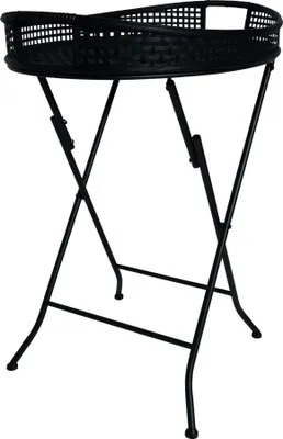 Immagine prodotto di Tavolino - Nero - 62x43x69,5 cm - Bambù - Struttura in acciaio