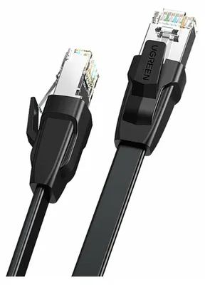 Obrázek produktu pro Ugreen 1m LAN Ethernet Cat.8 U / FTP kabel plochý síťový kabel LAN kabel černý (NW134)