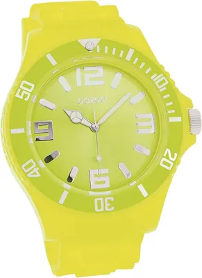 Produktbild von Oozoo Damen Armbanduhr gelb Analog schimmernd Timepieces Silikonarmband D2UOC4332A