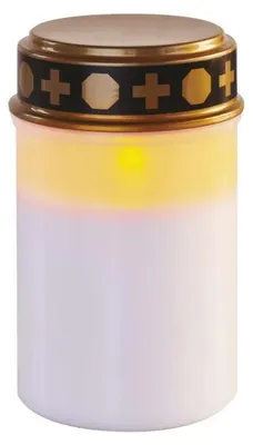 Image de EMOS LED bougie de cimetière, 12,5 cm, 2x C, intérieur et extérieur, vintage, minuterie, DCCV21