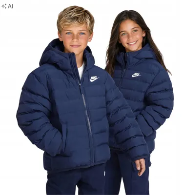 Zdjęcie produktu dla Nike kurtka zimowa dziecięca granatowa rozmiar 158-170 cm r. XL
