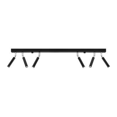 Image de Plafonnier EYETECH 6 noir 6xG9 8W aluminium 20x3x100cm Sollux Lighting