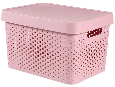 Zdjęcie produktu dla Pudełko Curver Infinity Dots 17L z pokrywką różowe