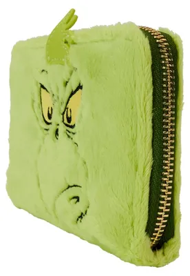 Image de Porte-monnaie Loungefly Grinch à fermeture éclair Vert Vert One Size