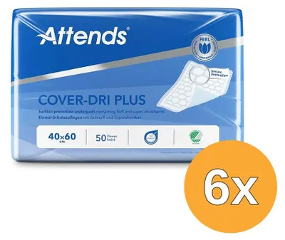 Productafbeelding van 6x Attends Cover Dri+ 40 X 60 (50 stuks)
