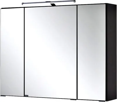 Produktbild von Spiegelschrank 80cm graphitgrau PADUA-03 LED-Aufbauleuchte, B x H x T: 80 x 66 x 20cm