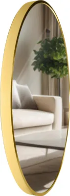 Produktbild von CLP Wandspiegel Elsie rund in 4 Größen, für Wohnzimmer, Schlafzimmer oder Bad gold glanz Größe L