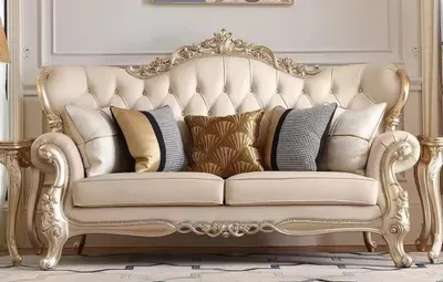 Produktbild von Stilvoller Klassischer Dreisitzer Beiges Designersofa Moderne Couch