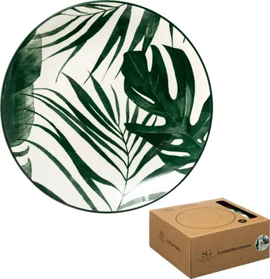 Obrázok produktu pre Súprava 6 tanierov na polievku Leafs 20 cm