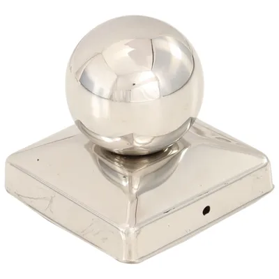 Immagine prodotto di vidaXL Tappi postali 6 pz. Acciaio inox sferico 81 x 81 mm