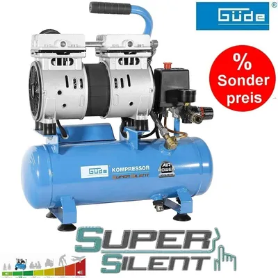 Produktbild von Güde Kompressor Airpower 105/8/6 SILENT 550W mit 6l Kesselinhalt, ölfrei, <r 59 dB
