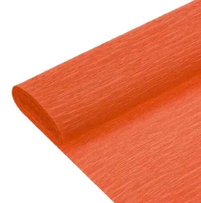 Crêpepapier oranjerood 25 cm x 2,5 m für Basteln & Deko