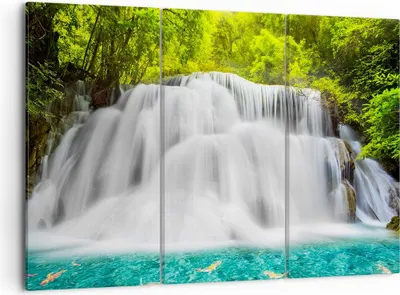 Produktbild von Bild auf Leinwand - Leinwandbild - Park natur landschaft - 105x70cm - Wand Bild - Wanddeko - Leinwanddruck - Bilder - Kunstdruck - Wanddekoration - Leinwand bilder - Wandkunst - CE105x70-2511