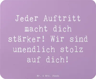 Produktbild von Mr. & Mrs. Panda Mouse Pad Spruch Vokale musikalische Auftritte meistern - Lavendeltraum - Geschenk, Vertrauem, Mauspad, Motivation Musik, Inspiration, Gesang, Mousepad