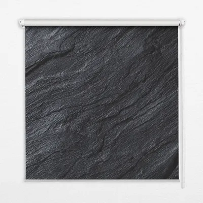 Produktbild von Seitenzug-Rollo Fensterrollo Jalousie - Lichtdurchlässig Springrollos - 110x140 cm - Schwarze Textur