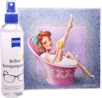 Produktbild von Mikrofasertuch "Frau in Badewanne" Größe 18,5*18,5 cm von La Kelnet