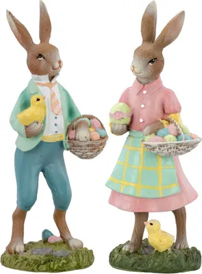 Produktbild von Hasen-Paar "Mann & Frau" 12 cm