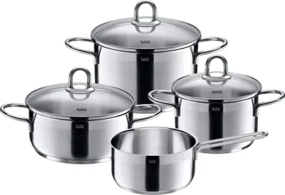 Produktbild von Silit Kochtopf-Set Diamant 4tlg. aus 18/10 Edelstahl mit SiliTherm-Allherdboden