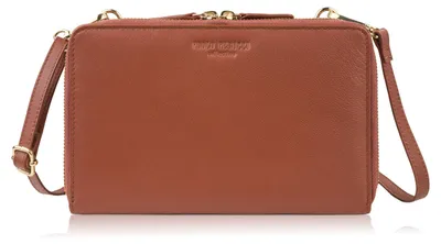Produktbild von Kleine Lederschulter Clutch Handtasche cognac Paolo Peruzzi KV-02-CG