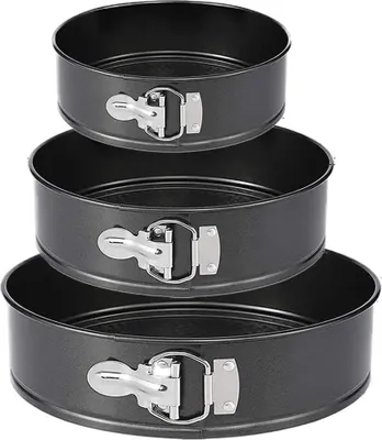 Image de 3 moules à pâtisserie 18/20/22cm antiadhésifs