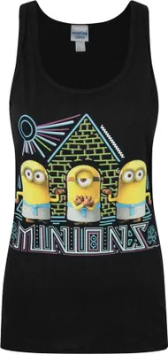 Immagine prodotto di Canotta da donna con motivo Minions e piramidi NS4552 (XL) (Nero)